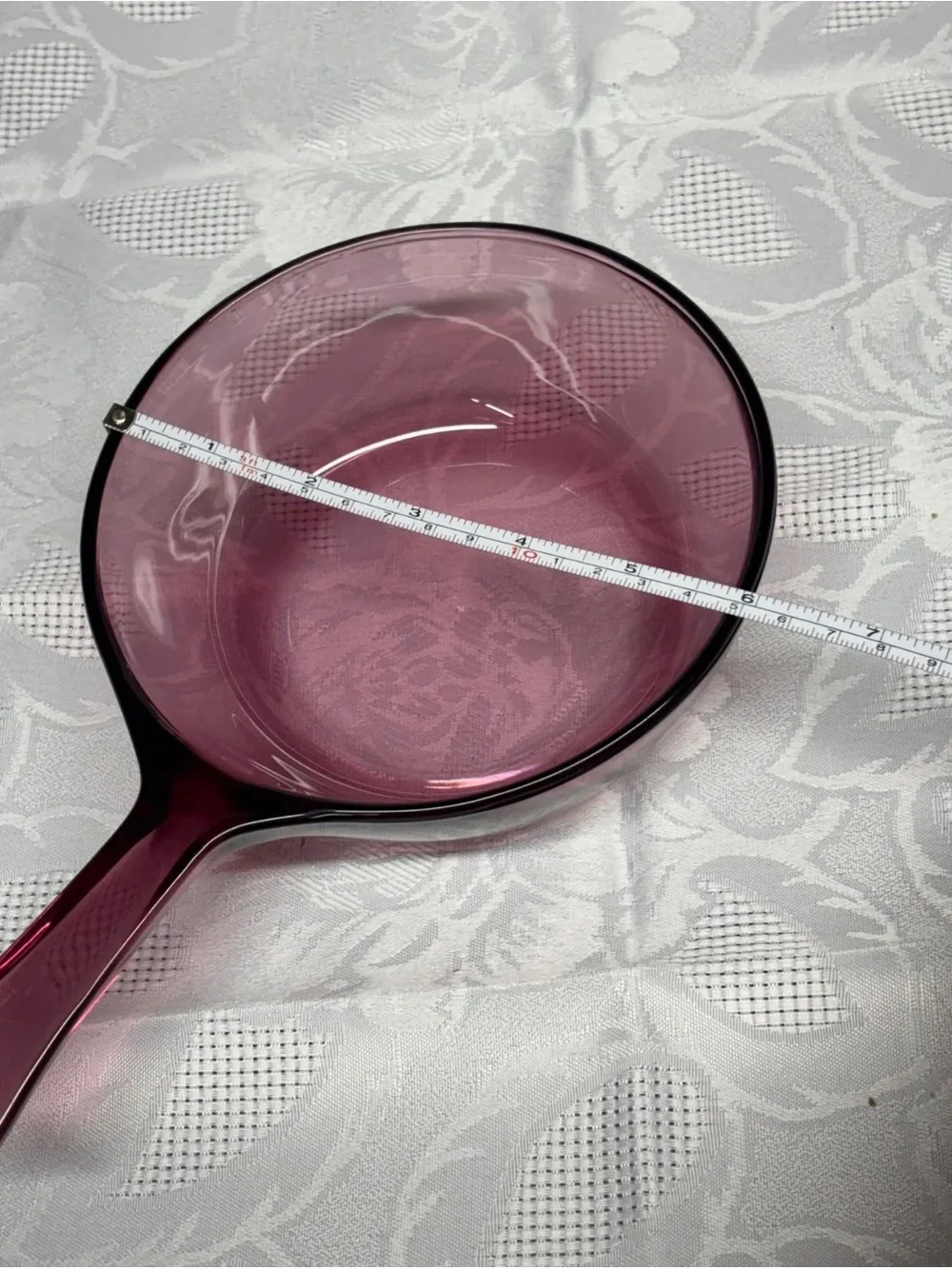 Vintage Corning Visions Cranberry 1L Saucepan Pot Glass Cookware USA